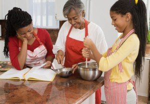 family cooking